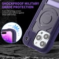 thumbnail image 4 of Dteck for iPhone 14 Pro Max Case Built-in Magnet Compatible with MagSafe Charging Rugged Case Shockproof Drop Protection Protective Cover with Kickstand for iPhone 14 Pro Max,Deep Purple, 4 of 5