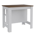 thumbnail image 3 of TUHOME Cala Spacious Wooden Top Kitchen Island w/3 Shelves, White & Caramel, 3 of 11