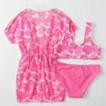 thumbnail image 4 of TAIAOJING Girls' Floral Bikini Set, 3-Piece, Size 5-6 Years, 4 of 4