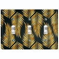 thumbnail image 1 of Metal Light Switch Plate Cover Tropical Jungle Palm Leaves Yellow Black JGL014, 1 of 13