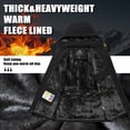 thumbnail image 7 of TACVASEN Men's Winter Ski Snow Jackets Heavyweight Waterproof Warm Fleece Hiking Coat with Hood Multi-Pockets Black Gray L, 7 of 7