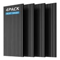 thumbnail image 2 of Wood Panels for Wall Slat Wall Panels, 4PC Wood Slat Acoustic Panels for Wall and Ceiling - 3D Fluted Sound Absorbing Panel with Three Sides Fully Wrapped on Wood Finish -45.27''X23.62''(GRAY), 2 of 7