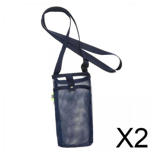Funda para botella deportiva,Cubierta para botella de agua deportiva Bolsa portabotellas de nailon,Bolsa de malla para taza con correa Portabotellas de agua,Funda para taza Bolsa para teléfono