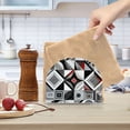 thumbnail image 5 of Ryvnso Geometric Plaid Checkered Pattern Acrylic Napkin Holder Table Kitchen Paper Tissue Organization, 5 of 7