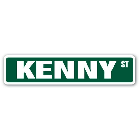 KENNY Street Sign Childrens Name Room Sign | Indoor/Outdoor | 18" Wide