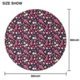 thumbnail image 6 of Dark Blue Christmas Pattern Round Tablecloth 60"x60",Wrinkle Wipeable Table Cloth for Kitchen Dining Room Picnic Patio Party, 6 of 6