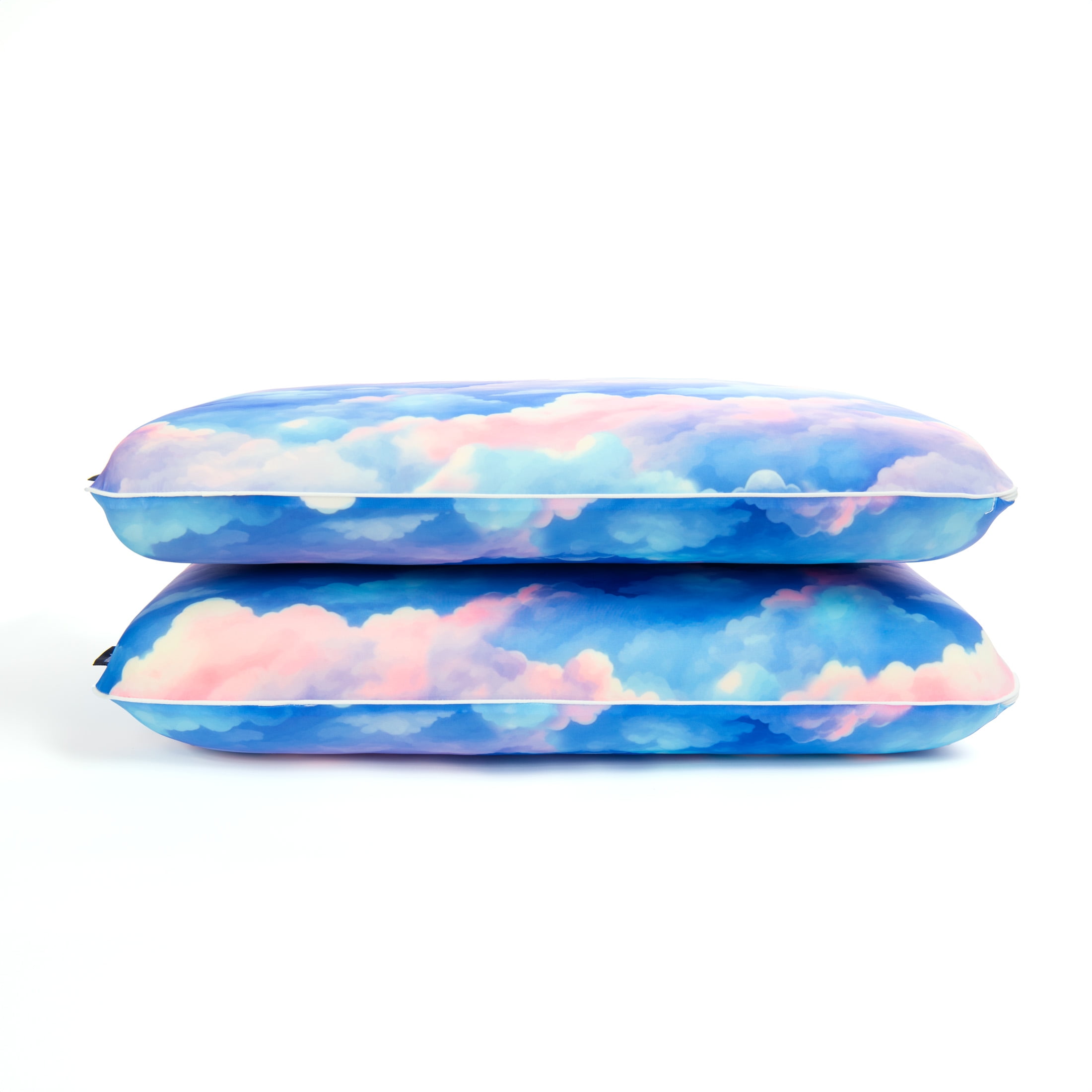 Memory Foam Fun Pillow with Cool-to-the-Touch Cover, Standard/Queen, Dreamy Clouds, 2 Pack