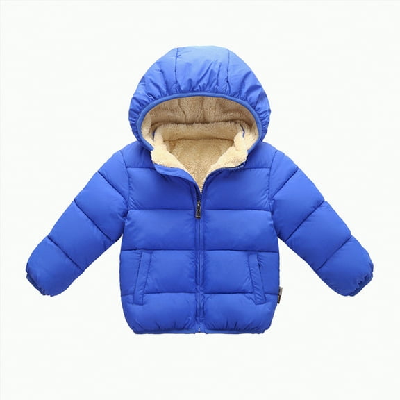 Ccpelsie Kids Winter Coat Girls Puffer Jacket Warm Winter Coats Packable Outerwear for School And Outdoor Activities(Blue,3-4 Years)