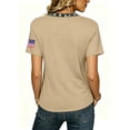 thumbnail image 6 of JULMCOMO 4th of July Shirts Women Red White Blue V Neck 250th Anniversary Tops Patriotic Short Sleeve American Flag T Shirts Beige XL, 6 of 6