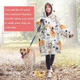 thumbnail image 4 of Cute Akita Dog Beagle Bulldog Rottweiler Dachshund Wearable Oversized Blanket,Wearable Blanket Hoodie for Adults,Cozy Hooded Blankets with Super Pockets,Super Warm Fuzzy Pullover for Women & Men, 4 of 6