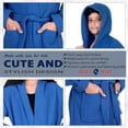 thumbnail image 5 of ALLEN & MATE 100% Cotton Waffle Hooded Kids Bathrobe – Safety Certified, Soft, Medium Lightweight & Quick Absorbent Changing Robe for Boys & Girls, 5 of 9