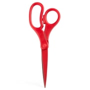 JAM Multi-Purpose Precision Scissors, 8 Inch, Red, Ergonomic Handle & Stainless Steel Blades, Sold Individually