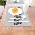 thumbnail image 5 of XMXY Woven Placemats Set of 4 PCS, Zebra Word Table Mats Washable Heat Resistant Placemats, 5 of 6