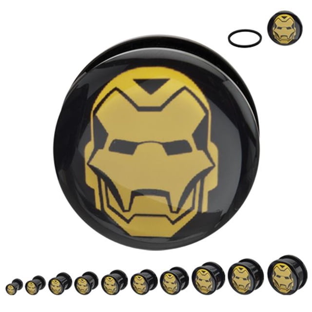 Marvel Comics Logo Iron Man Vis Acryliques (1 Pouces)