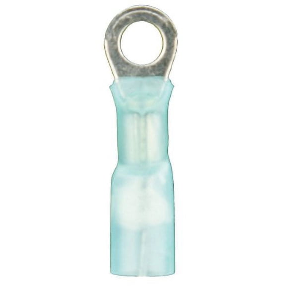 Install Bay HSBRT516 Heat Shrink Blue Ring Terminal, 16-14 GA, 5/16", 100 Pack