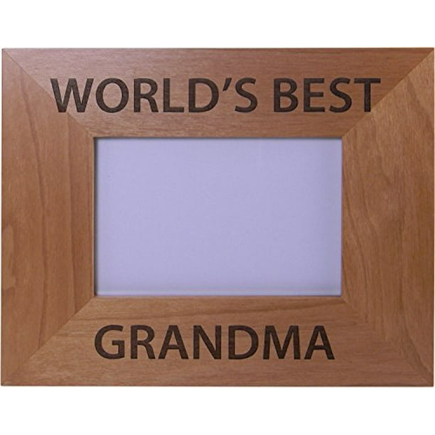 World's Best Grandma Wood Picture Frame Great Gift for Mothers's Day