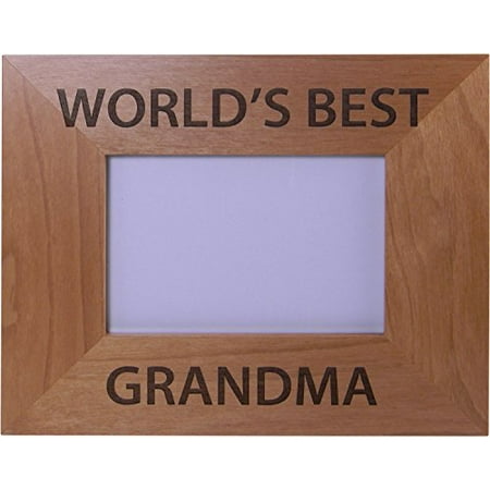 World's Best Grandma Wood Picture Frame - Great Gift for Mothers's Day Birthday or Christmas Gift for Mom Grandma (Best Spectacle Frames In The World)