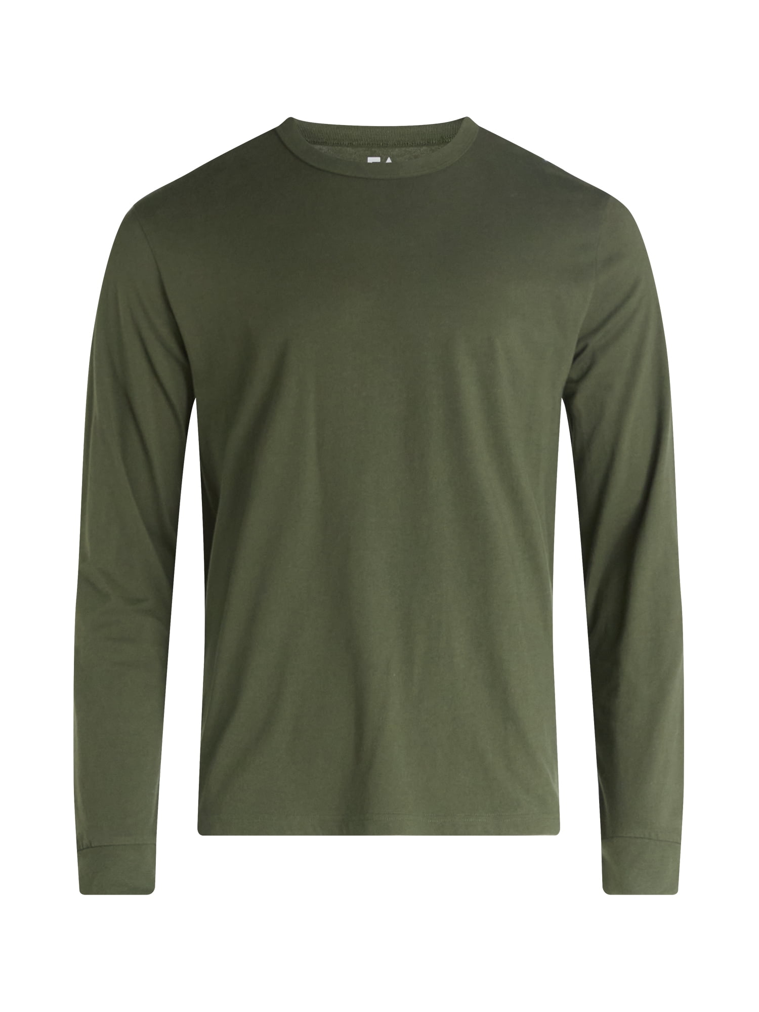 Free Assembly Men's Everyday Cotton Tee with Long Sleeves, Sizes XS-3XL