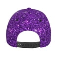 thumbnail image 3 of Lsque Purple Glitter Baseball Cap Trucker Low Profile Hat Golf Dad Hat Adjustable Original Classic Unconstructed Plain Cap Men Women, 3 of 9