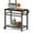 Gray/Gunmetal Finish Top, variant on TORVA Patio Pizza Oven Cart PVD Gunmetal Finish Table Top Prep Cart, Patio Grilling Backyard BBQ Grill Carts, Brown