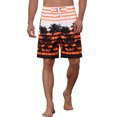 thumbnail image 5 of NOMADIC NOOK Men's Color Block Tropical Trees Printed Striped Beach Shorts 2 Pack, 5 of 5
