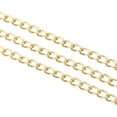 thumbnail image 4 of Cadena de bordillo Uxcell de 16 pies, cadena de eslabones cubanos retorcidos con carrete de 9 x 6 x 1 mm para hacer joyas, dorada, 4 of 6