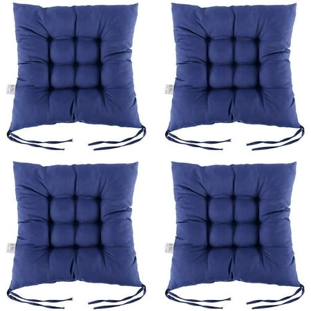 Breathable Pearl Cotton Padding, Navy Blue Dining Room Chair Cushions