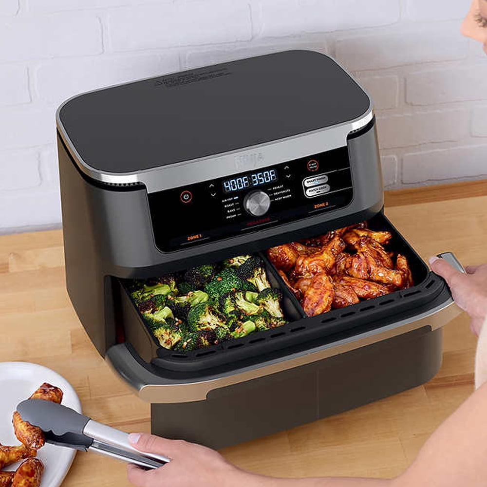 Restored Ninja 11 qt 2-Basket Air Fryer, Black (Refurbished)