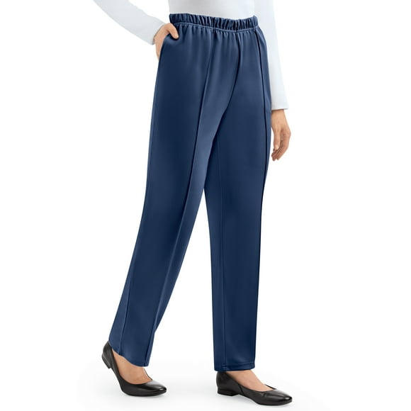 Womens Twill Pants Elastic Waist