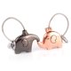 thumbnail image 1 of 1 par de llaveros de amantes, elefante besándose extraíble, bonito llavero, regalo de San Valentín, aleación de zinc brillante, 1 of 6