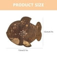 thumbnail image 2 of Toyvian Unique Design Coconut Shell Soap Dish for Bathroom and Kitchen Storage Light Brown Finish, 2 of 5