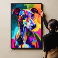 thumbnail image 6 of Whippet Dog Canvas Wall Art Poster Prints Colorful Pop Animal Art Wall Decor Dog Picture Artwork Pet Dog Painting Poster for Home Bedroom Living Room Decoration Framed, 6 of 6