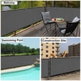 thumbnail image 6 of Tcbosik 8ft x 50ft Privacy Screen Fence, Heavy Duty 175 GSM Fencing Mesh Net Cover for Outdoor Wall Garden Yard Backyard, Dark Grey, 6 of 7