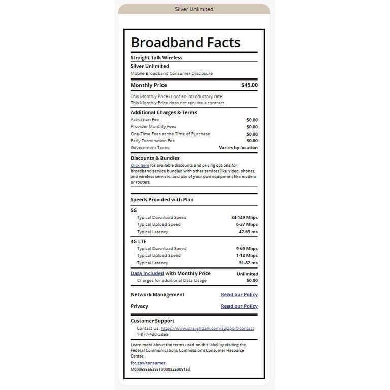 Straight Talk $90 Silver 3-Line Unlimited 30-Day Prepaid Plan + 10 