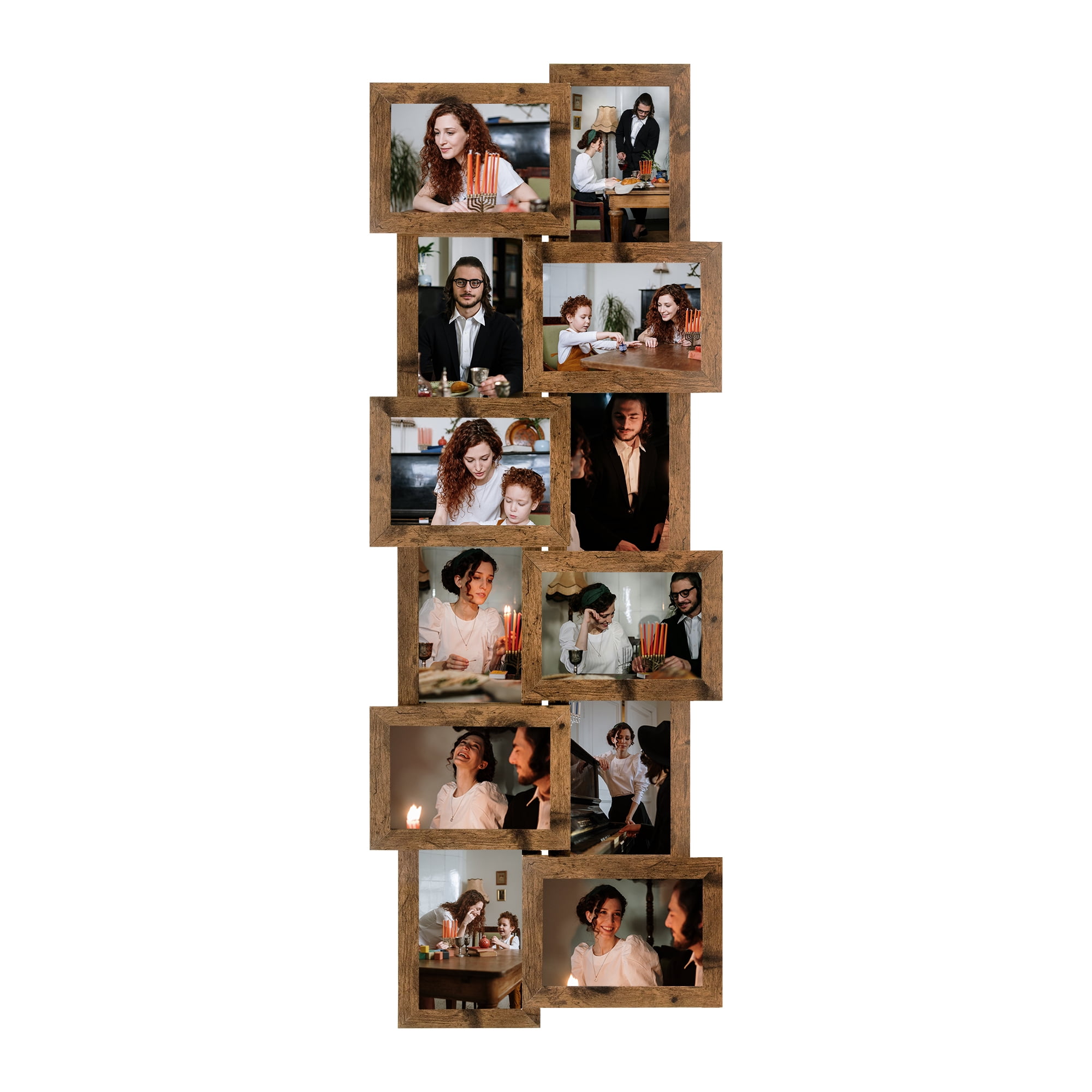 Classic Gallery Display Multi Photo Frame 12 Openings Picture Frames 4"x6" Collage Gold