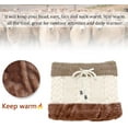 thumbnail image 4 of Ludlz 4PCS Women Winter Thickened Knitted Beanie Cap Hat Scarf Face Cover Gloves Set for Birthday Christmas New Year Valentine Gift, 4 of 6