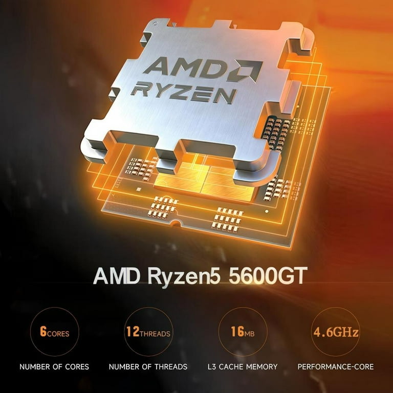 Windowsデスクトップ Ryzen5 5600G / RAM 16GB / SSD 1TB IPASON Gaming Desktop AMD Ryzen 5 5600GT, Radeon Vega 7