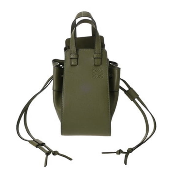Pre-Owned LOEWE Hammock Mini 2-Way Green A538V07X10 Women's Leather Shoulder Bag (Good)