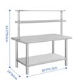 thumbnail image 1 of Kojooin NSF-Certified Stainless Steel Workstation with Adjustable Overshelf, Commercial Prep Table for Restaurant or Home Kitchen, 1 of 7