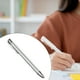 thumbnail image 5 of Bolígrafo con luz LED, bolígrafo con luz de Metal para regalo, bolígrafo de escritura para tomar notas, escuela, negocios, oficina, niños Plata, 5 of 7