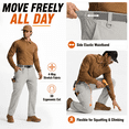 thumbnail image 6 of YAPPO Men's Work Pants, Water-Resistant Stretch Hiking Cargo Pants with 9 Pockets, 6 of 9