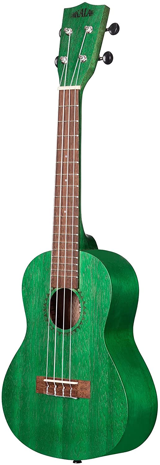 Kala Brand Music Co. Watercolor Meranti Collection, 4-String Ukulele, Right, Green, Concert (KA-MRT-GRN-C)