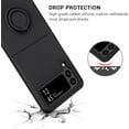 thumbnail image 2 of for Samsung Galaxy Z Flip 4 Case, Slim Fit Ring Holder Kickstand Liquid Silicone Soft Gel Rubber Bumper Shockproof Women Men Girls Boys Case for Samsung Galaxy Z Flip 4 5G 6.7" 2022, Black, 2 of 17