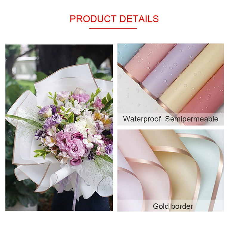 20pcs Waterproof Flower wrapping paper Lace color matte paper