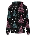 thumbnail image 6 of Oversized Hoodies for Women Plus Size Drawstring Christmas Graphic Print Loose Preppy Sweatshirt with Pocket, 6 of 6