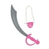 Pink Ribbon Pirate Sword With Eyepatch - Party Wear - 12 Pieces