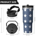 thumbnail image 4 of Modern 30oz Handheld Travel Tumbler with Handle – Double Wall Stainless Steel Insulated Cup, Flip Straw Lid, Leak-Proof & BPA-Free for Hot and Cold Drinks – Durable Coffee & Juice Mug Black, 4 of 7