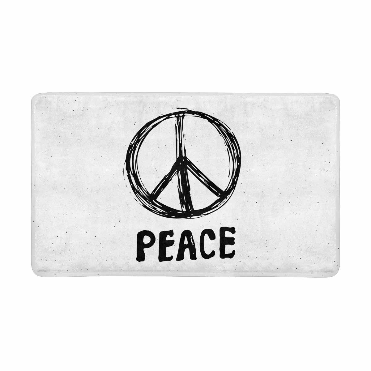 Mkhert Peace Symbol Grunge Or Pacifist Sign Doormat Rug Home Decor Floor Mat Bath Mat 30x18 Inch Walmart Com Walmart Com