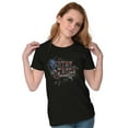 thumbnail image 3 of Country Strong Patriotic America Flag Womens Slim Fit Graphic Tee Brisco Brands L, 3 of 5