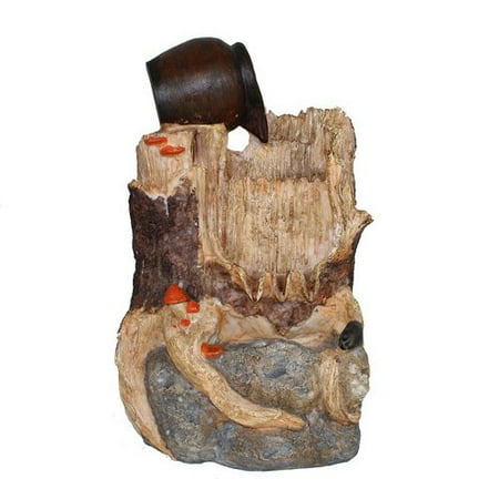 Exceptional Polyresin Water Fountain, Brown